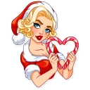 ❤️ emoji Santa Girl Telegram sticker 14 of 30
