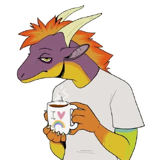 ☕️ emoji Rainbow Dragon Telegram sticker 11 of 28
