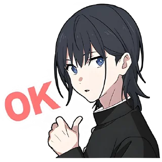 👍 emoji Кудере-кун @nyasticks Telegram sticker 19 of 41