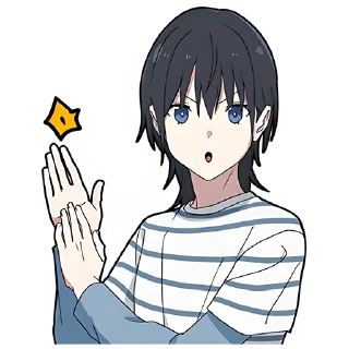 👏 emoji Кудере-кун @nyasticks Telegram sticker 21 of 41