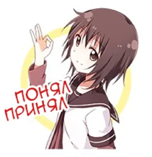 👧 emoji Yuru Yuri Rus by @damm1t Telegram sticker 7 of 65