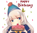 🎂 emoji Moody Girlfriend Telegram sticker 24 of 41