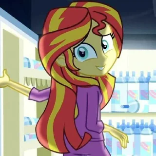 😔 emoji Sunset Shimmer Telegram sticker 18 of 117