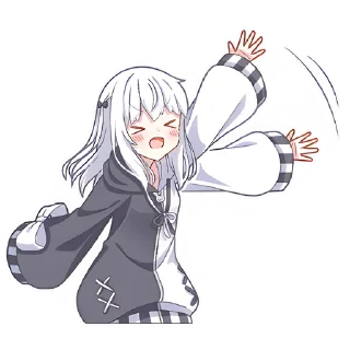 👋 emoji Девочка Инь-Янь @nyasticks Telegram sticker 1 of 41