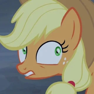 🥺 emoji Applejack | @MyLittlePony_bots Telegram sticker 5 of 100