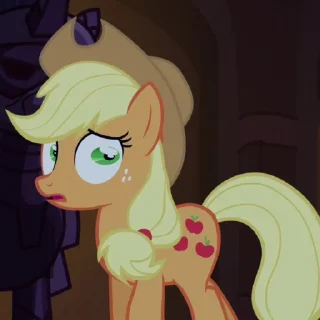 🥺 emoji Applejack | @MyLittlePony_bots Telegram sticker 9 of 100