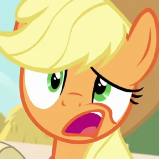 🫠 emoji Applejack | @MyLittlePony_bots Telegram sticker 13 of 100