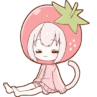 🍓 emoji Ленивая Мининэко @Nyasticks Telegram sticker 14 of 41
