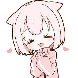 🥰 emoji Ленивая Мининэко @Nyasticks Telegram sticker 22 of 41