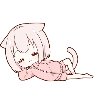 ☺️ emoji Ленивая Мининэко @Nyasticks Telegram sticker 15 of 41