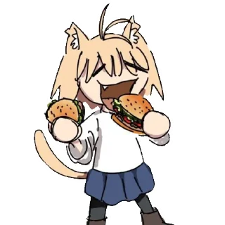 🍔 emoji Neko ark Telegram sticker 5 of 63