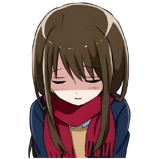 😔 emoji Школьница-тян @TgSticker Telegram sticker 11 of 40