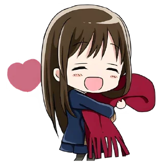 🥰 emoji Школьница-тян @TgSticker Telegram sticker 6 of 40