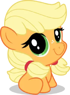 🙂 emoji Applejack | @MyLittlePony_bots Telegram sticker 24 of 110