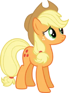 🙁 emoji Applejack | @MyLittlePony_bots Telegram sticker 13 of 110