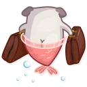 ✈ emoji Water Pug Telegram sticker 21 of 31