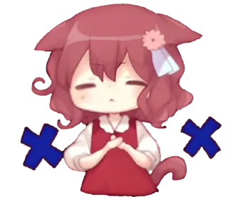 ❌ emoji ⌇ℛℯ𝒹-𝒽𝒶𝒾𝓇 ℊ𝒾𝓇𝓁 .˚₊‧ ->「 @wexsavi 」ˊˎ˗ Telegram sticker 14 of 16