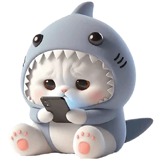😔 emoji Пушистые акулы 3 @Nyasticks Telegram sticker 8 of 42