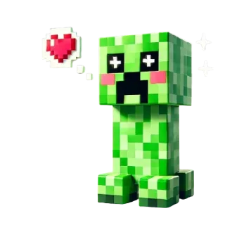 🤩 emoji Крипер (@StickersMinecraft) Telegram sticker 7 of 32