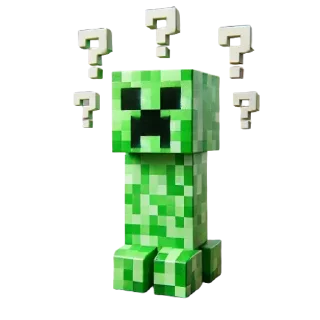❔ emoji Крипер (@StickersMinecraft) Telegram sticker 17 of 32