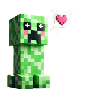 🤩 emoji Крипер (@StickersMinecraft) Telegram sticker 8 of 32