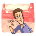 👋 emoji Edward Snowden Telegram sticker 5 of 35