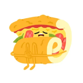 😞 emoji Pizza @MishaXgraphic Telegram sticker 8 of 18