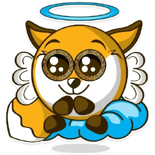😇 emoji Foxy Telegram sticker 19 of 21