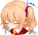 😔 emoji goto's Touhou Project Sticker :: @line_stickers Telegram sticker 4 of 24