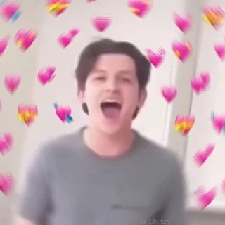 😍 emoji Том Холланд Telegram sticker 24 of 42