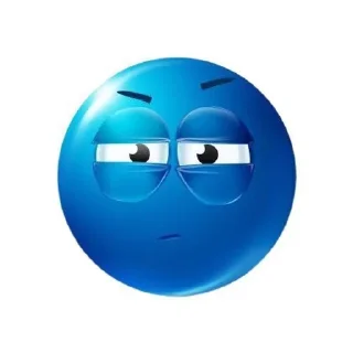 🤨 emoji Azul Telegram sticker 23 of 29