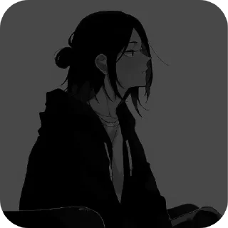🖤 emoji Alone Telegram sticker 19 of 50