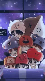 😍 emoji BT21 Telegram sticker 16 of 50