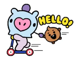 👋 emoji BT21 Telegram sticker 8 of 50