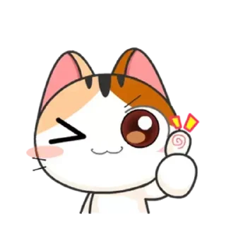 👍 emoji Japanese Kitten Telegram sticker 4 of 30