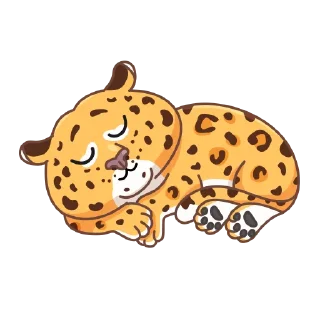 😴 emoji Леопард Толстый Telegram sticker 8 of 12