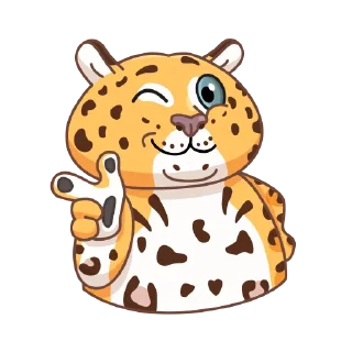 😉 emoji Леопард Толстый Telegram sticker 10 of 12