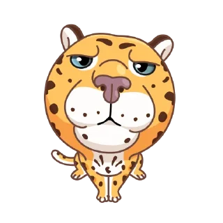 🐾 emoji Леопард Толстый Telegram sticker 12 of 12