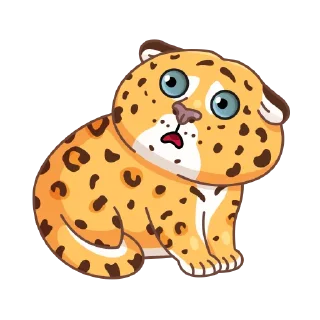 😦 emoji Леопард Толстый Telegram sticker 9 of 12