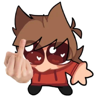 🖕 emoji Няняняня АВТОР @Poli4kaaUwU154 Telegram sticker 4 of 20