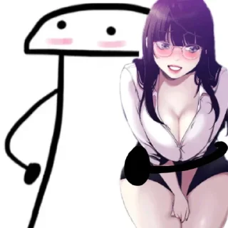❤️ emoji Я и моя тян @anime_stickerr Telegram sticker 13 of 21