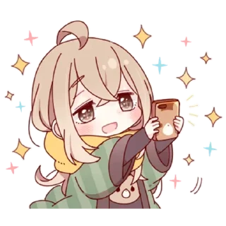 Sticker from скромная тян @anime_stickerr