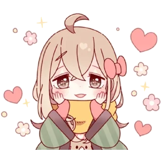 Sticker from скромная тян @anime_stickerr
