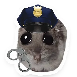 👮‍♀️ emoji Хомяк Telegram sticker 23 of 91