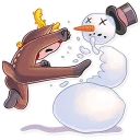 ⛄ emoji Mr. Deer Telegram sticker 7 of 31