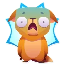 😨 emoji Moka the Dog Telegram sticker 4 of 41