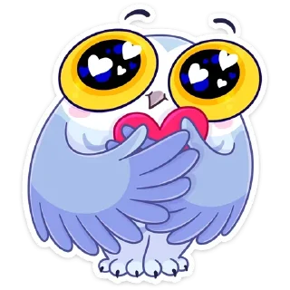 ❤️ emoji Сова Плюша от @stickers_vk Telegram sticker 19 of 48
