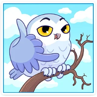 🤙 emoji Сова Плюша от @stickers_vk Telegram sticker 18 of 48