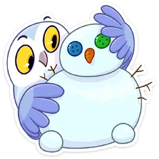 ☃️ emoji Сова Плюша от @stickers_vk Telegram sticker 14 of 48