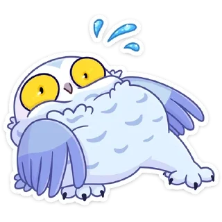😳 emoji Сова Плюша от @stickers_vk Telegram sticker 10 of 48